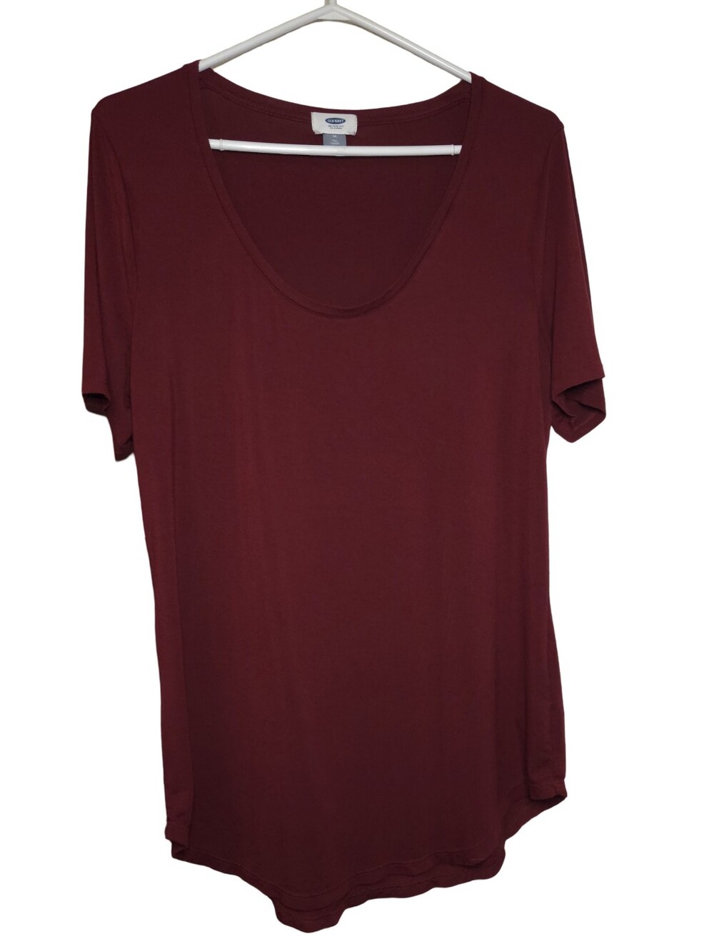Old Navy Soft Scoop Neck Top, Burgundy, Medium Tall
